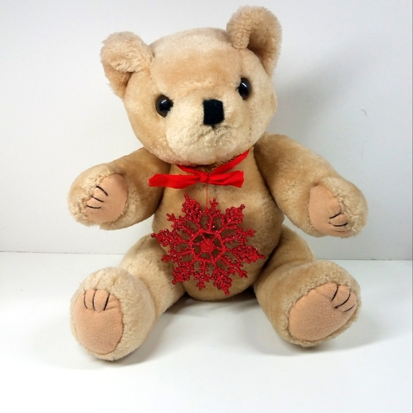Vintage Tan Snowflake Bear - Picture 1 of 11